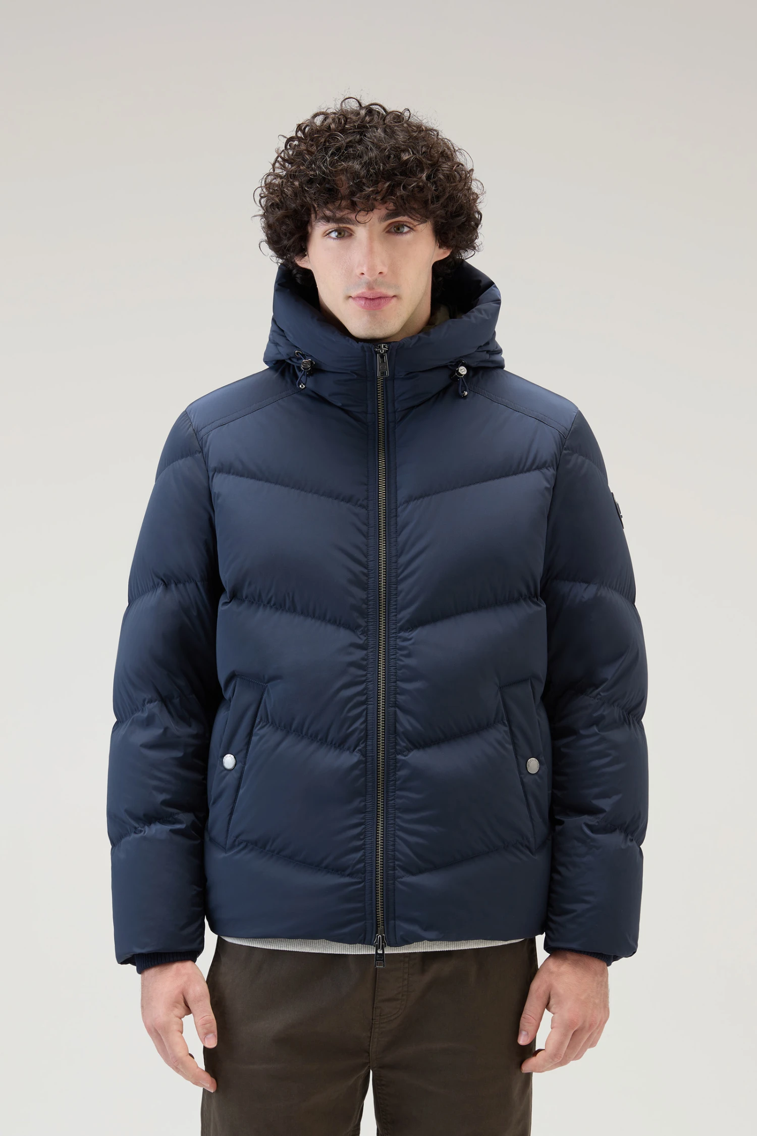 Woolrich Piumino Premium In Nylon Elasticizzato - Uomo - Blu 3 Woolrich Piumino Premium In Nylon Elasticizzato - Uomo - Blu
