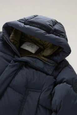 Woolrich Premium Parka Trapuntato In Nylon Elasticizzato - Uomo - Blu -Offerta Economica Vestiario CFWOOU0775MRUT3515 3989 5