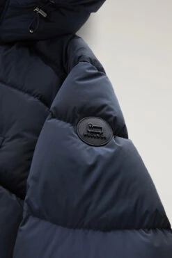 Woolrich Premium Parka Trapuntato In Nylon Elasticizzato - Uomo - Blu -Offerta Economica Vestiario CFWOOU0775MRUT3515 3989 6
