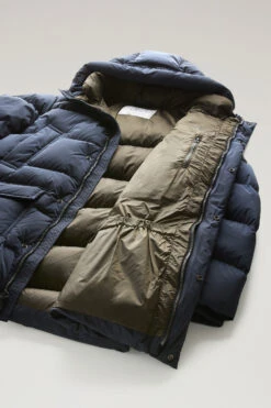 Woolrich Premium Parka Trapuntato In Nylon Elasticizzato - Uomo - Blu -Offerta Economica Vestiario CFWOOU0775MRUT3515 3989 8