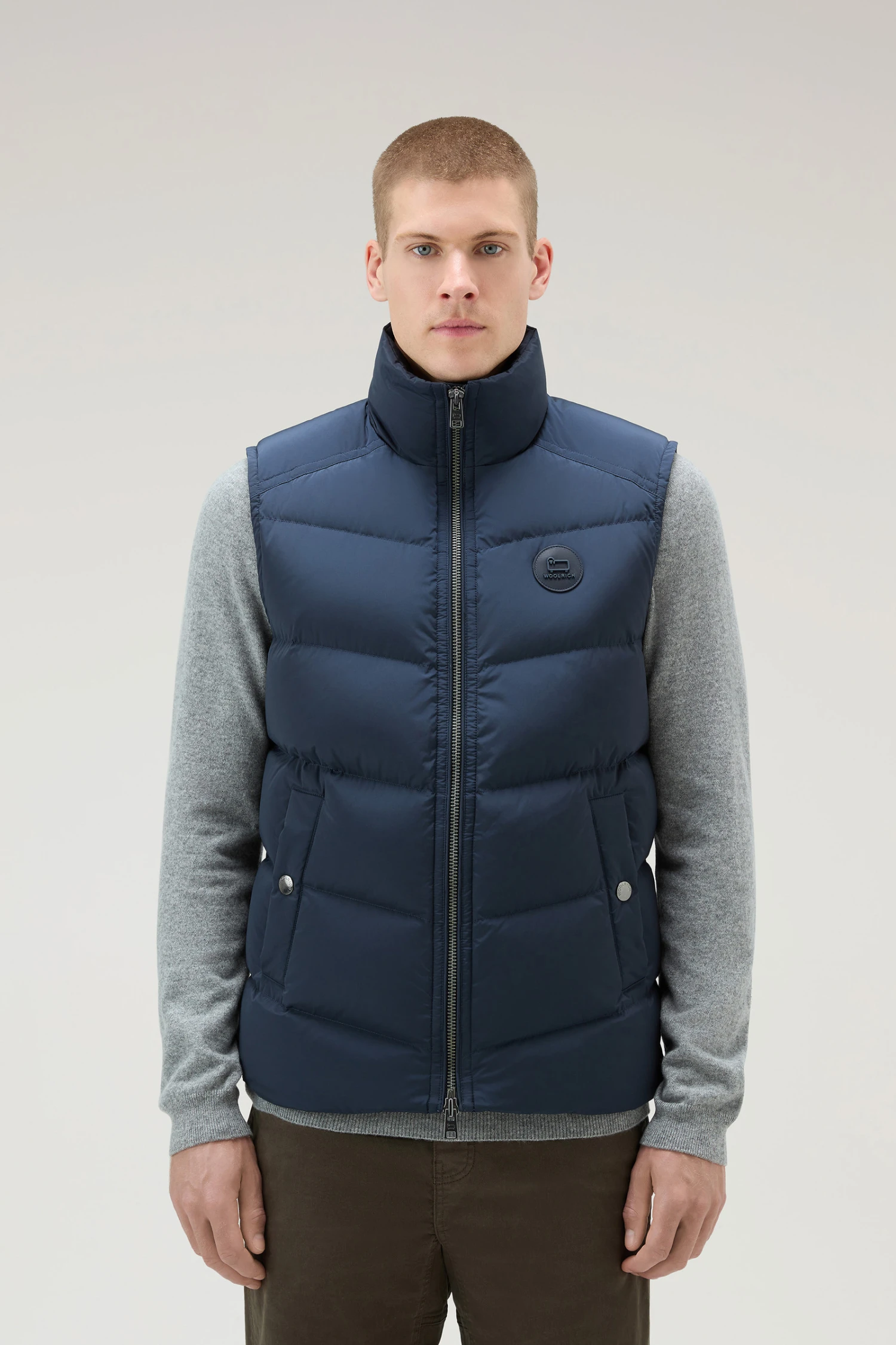 Woolrich Gilet Premium Trapuntato In Nylon Elasticizzato - Uomo - Blu 3 Woolrich Gilet Premium Trapuntato In Nylon Elasticizzato - Uomo - Blu