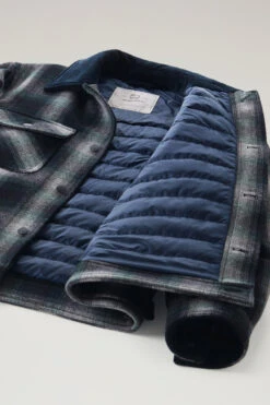 Woolrich Giacca Trucker In Misto Lana Riciclata Imbottita - Uomo - Grigio -Offerta Economica Vestiario CFWOOU0779MRUT3093 1840 7