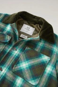 Woolrich Giacca Trucker In Misto Lana Riciclata Imbottita - Uomo - Verde -Offerta Economica Vestiario CFWOOU0779MRUT3093 6601 5