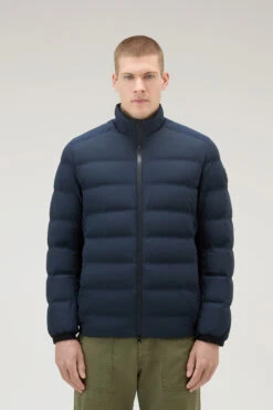 Woolrich Piumino Bering In Nylon Elasticizzato - Uomo - Blu