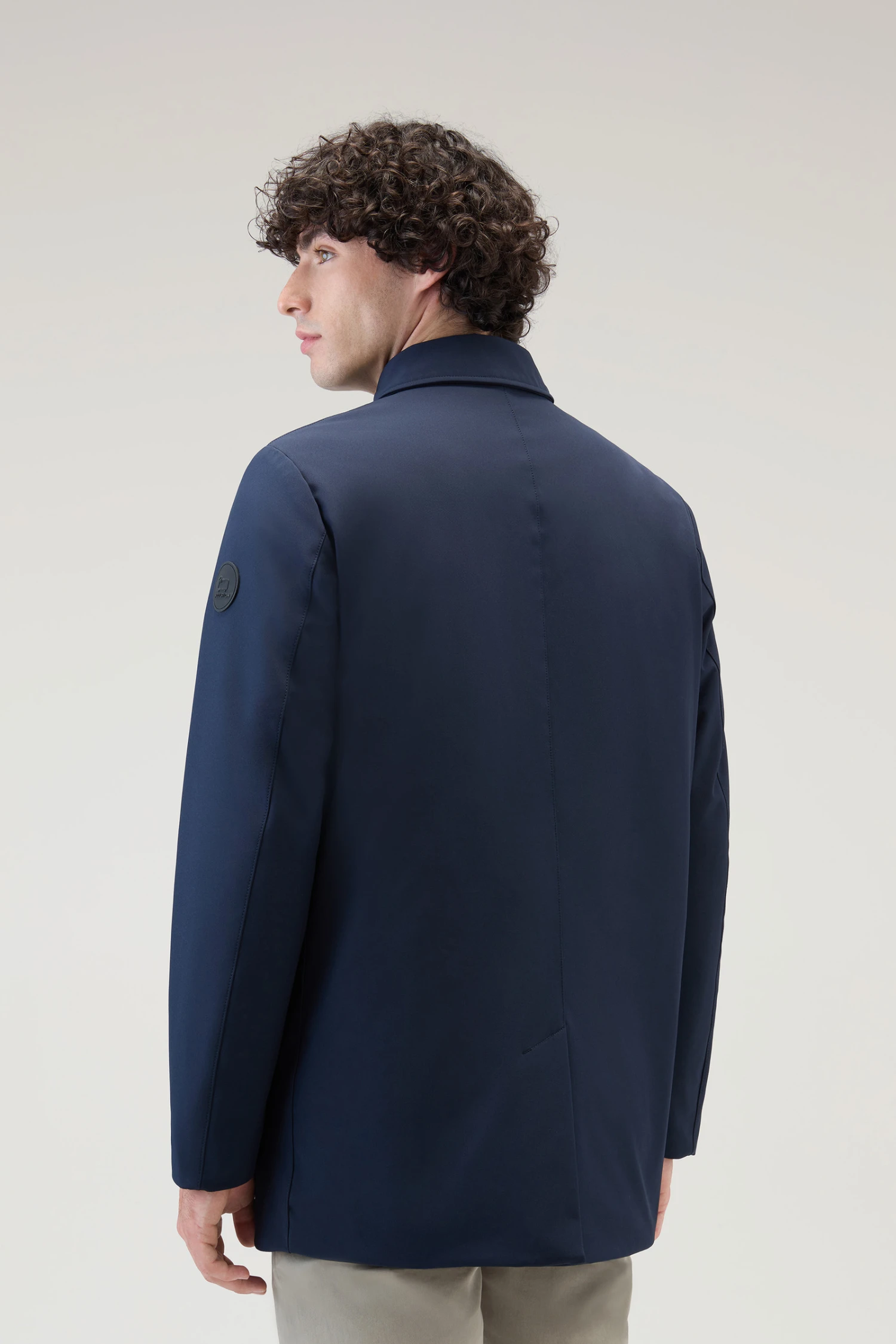 Woolrich Cappotto Barrow Mac In Tech Softshell - Uomo - Blu 7 Woolrich Cappotto Barrow Mac In Tech Softshell - Uomo - Blu - immagine 5