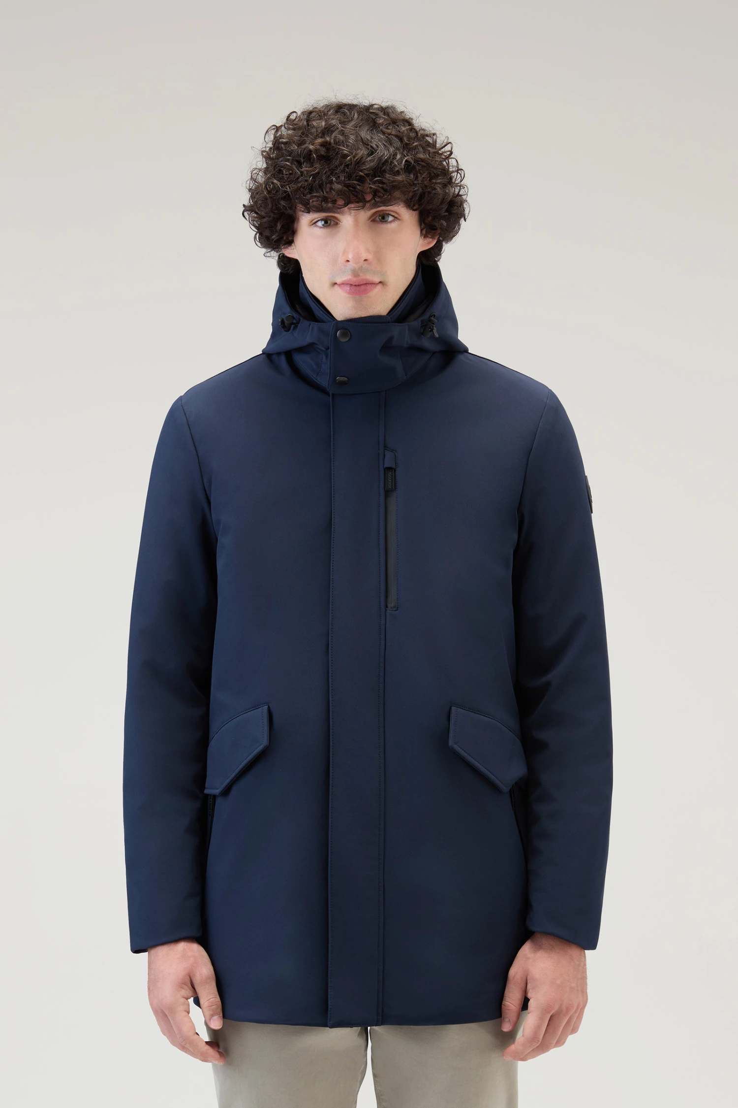 Woolrich Cappotto Barrow Mac In Tech Softshell - Uomo - Blu 3 Woolrich Cappotto Barrow Mac In Tech Softshell - Uomo - Blu