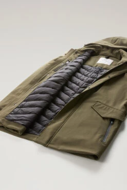 Woolrich Cappotto Barrow Mac In Tech Softshell - Uomo - Verde -Offerta Economica Vestiario CFWOOU0792MRUT3496 614 10