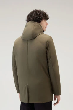 Woolrich Cappotto Barrow Mac In Tech Softshell - Uomo - Verde -Offerta Economica Vestiario CFWOOU0792MRUT3496 614 2
