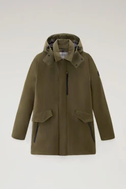 Woolrich Cappotto Barrow Mac In Tech Softshell - Uomo - Verde -Offerta Economica Vestiario CFWOOU0792MRUT3496 614 5