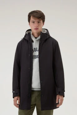 Woolrich Cappotto 3 In 1 In Nylon Elasticizzato Con Giacca Trapuntata Removibile - Uomo - Nero -Offerta Economica Vestiario CFWOOU0796MRUT3339 100 3
