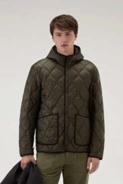 Woolrich Cappotto 3 In 1 In Nylon Elasticizzato Con Giacca Trapuntata Removibile - Uomo - Nero -Offerta Economica Vestiario CFWOOU0796MRUT3339 100 4