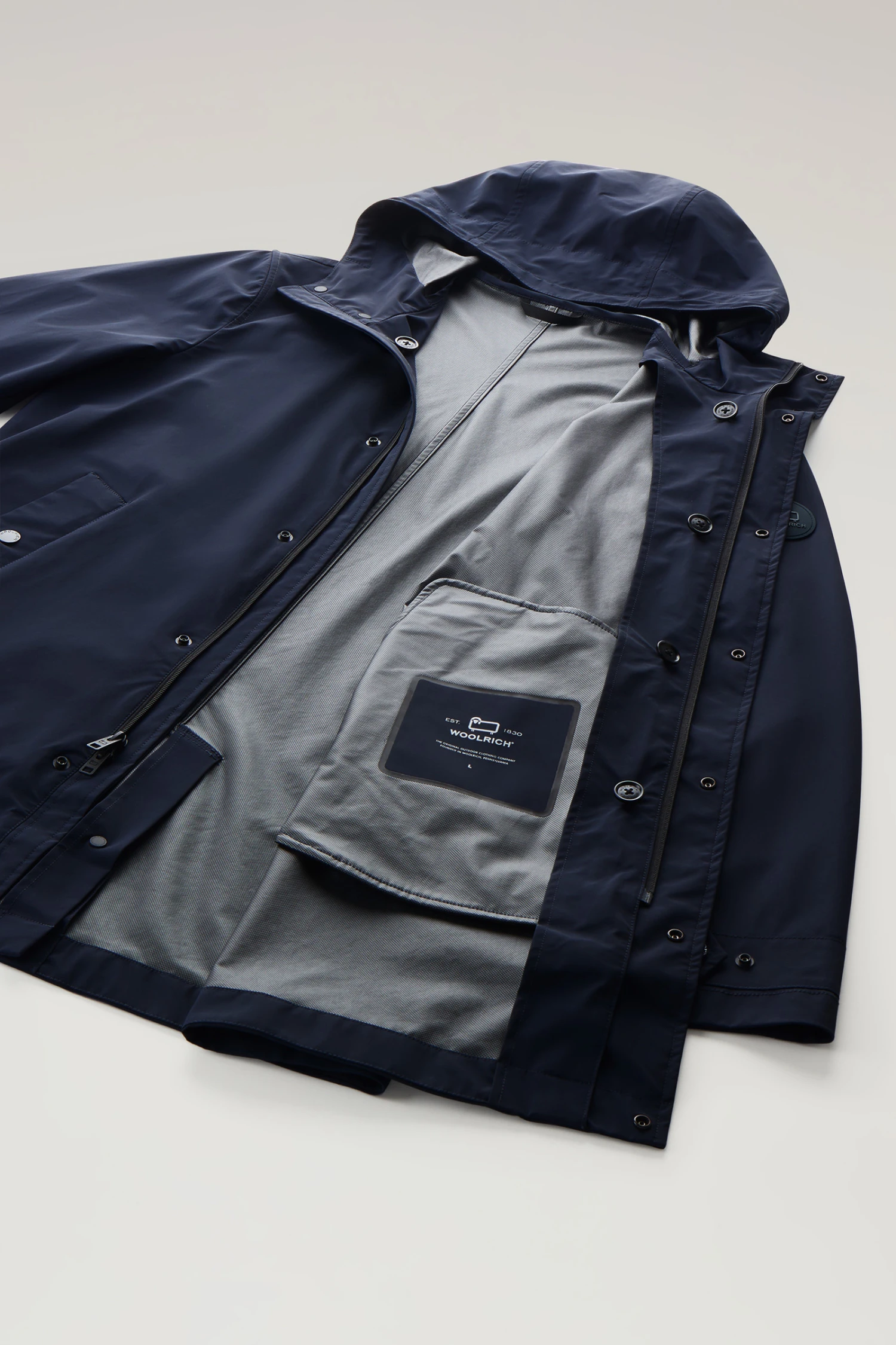 Woolrich Cappotto 3 In 1 In Nylon Elasticizzato Con Giacca Trapuntata Removibile - Uomo - Blu 14 Woolrich Cappotto 3 In 1 In Nylon Elasticizzato Con Giacca Trapuntata Removibile - Uomo - Blu - immagine 12