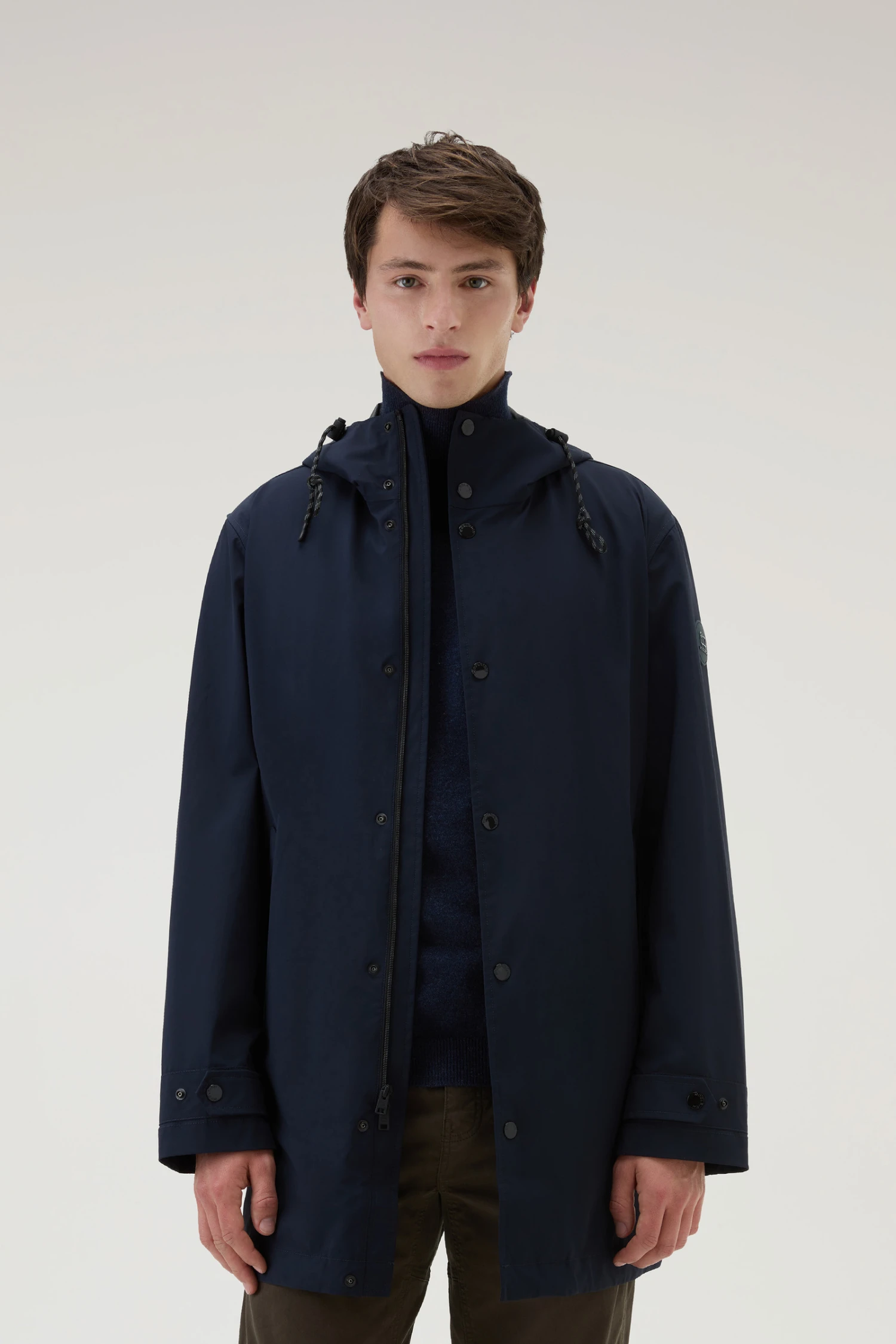 Woolrich Cappotto 3 In 1 In Nylon Elasticizzato Con Giacca Trapuntata Removibile - Uomo - Blu 6 Woolrich Cappotto 3 In 1 In Nylon Elasticizzato Con Giacca Trapuntata Removibile - Uomo - Blu - immagine 4