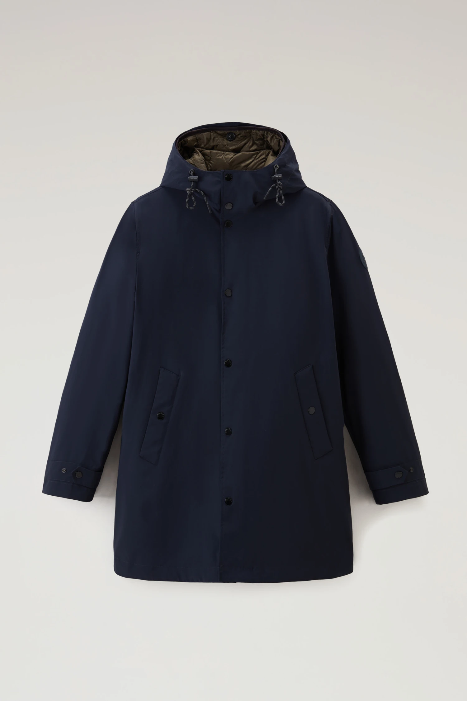 Woolrich Cappotto 3 In 1 In Nylon Elasticizzato Con Giacca Trapuntata Removibile - Uomo - Blu 7 Woolrich Cappotto 3 In 1 In Nylon Elasticizzato Con Giacca Trapuntata Removibile - Uomo - Blu - immagine 5