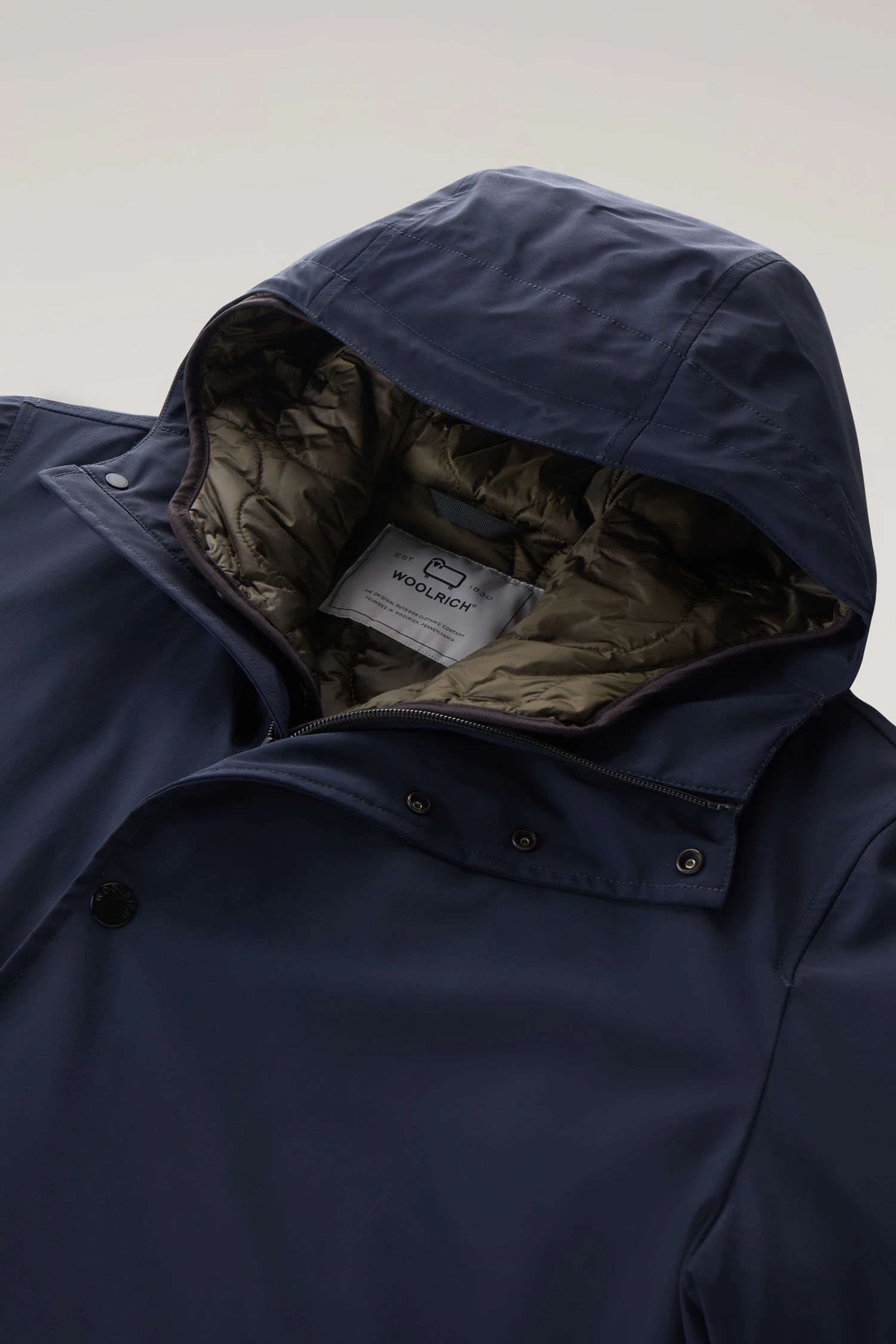 Woolrich Cappotto 3 In 1 In Nylon Elasticizzato Con Giacca Trapuntata Removibile - Uomo - Blu 9 Woolrich Cappotto 3 In 1 In Nylon Elasticizzato Con Giacca Trapuntata Removibile - Uomo - Blu - immagine 7