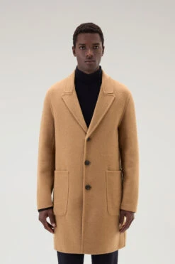 Woolrich Cappotto In Misto Lana Riciclata Manteco - Uomo - Marrone