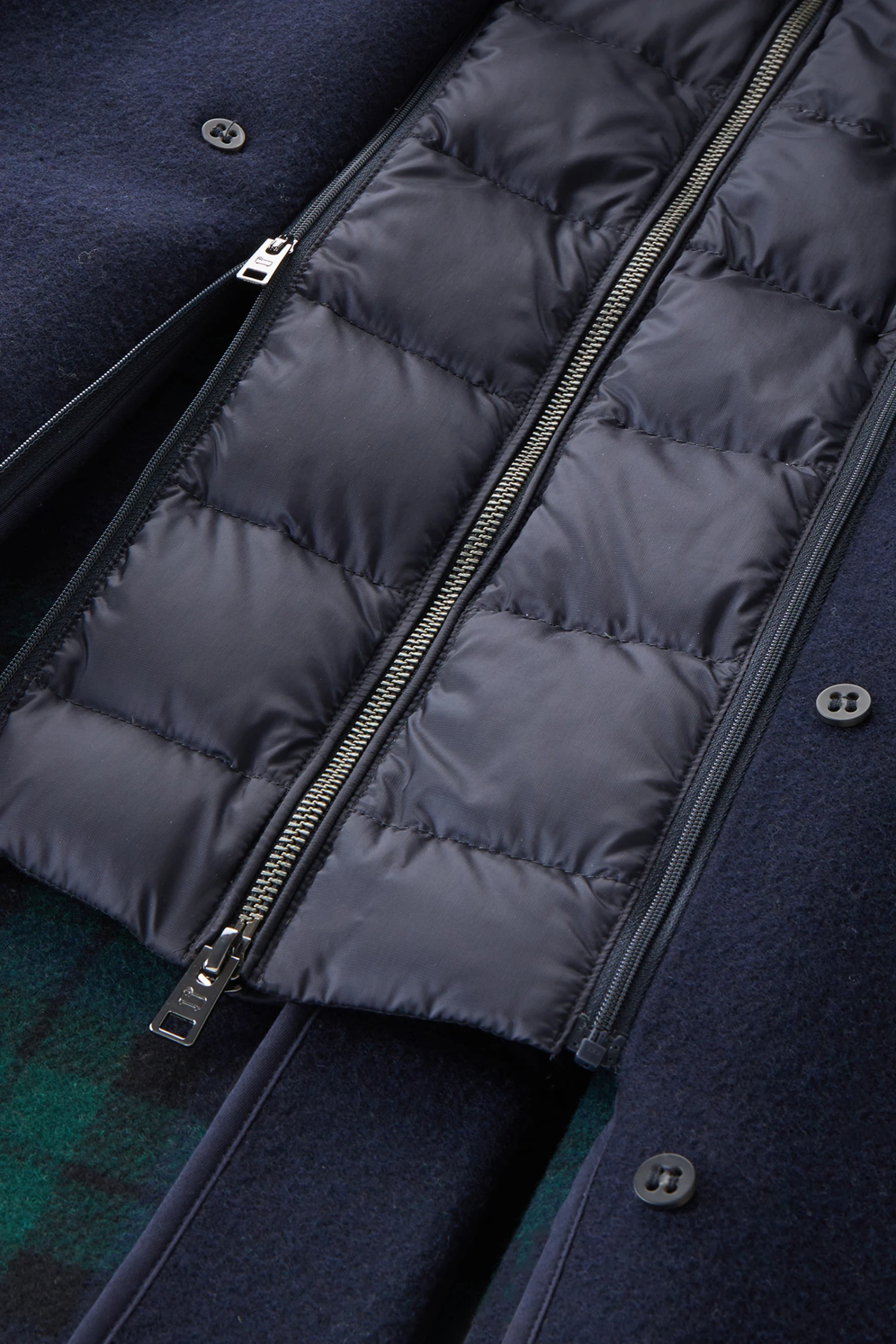 Woolrich Caban 2 In 1 In Misto Lana Italiana Riciclata - Uomo - Blu 11 Woolrich Caban 2 In 1 In Misto Lana Italiana Riciclata - Uomo - Blu - immagine 9