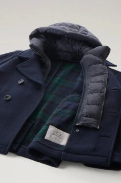 Woolrich Caban 2 In 1 In Misto Lana Italiana Riciclata - Uomo - Blu 22 Woolrich Caban 2 In 1 In Misto Lana Italiana Riciclata - Uomo - Blu -Offerta Economica Vestiario CFWOOU0828MRUT3109 3989A 9