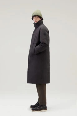 Woolrich Cappotto Lungo In Nylon Elasticizzato Con Cappuccio Removibile - Uomo - Nero -Offerta Economica Vestiario CFWOOU0841MRUT3339 100 3