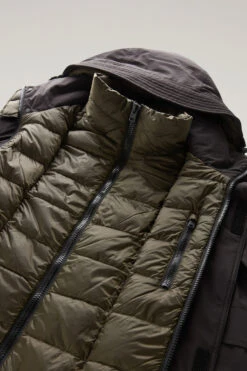 Woolrich Cappotto Lungo In Nylon Elasticizzato Con Cappuccio Removibile - Uomo - Nero -Offerta Economica Vestiario CFWOOU0841MRUT3339 100 9