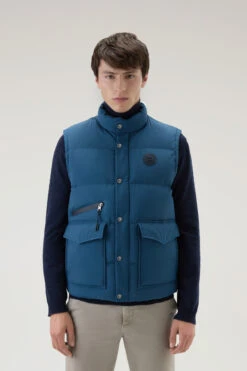 Woolrich Gilet Aleutian Trapuntato In Nylon Taslan - Uomo - Blu
