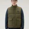 Woolrich Gilet Aleutian Trapuntato In Nylon Taslan - Uomo - Verde