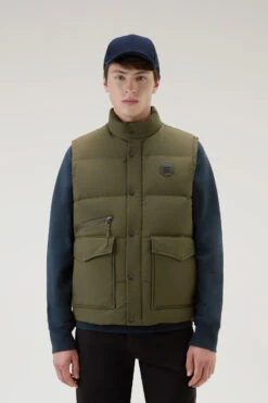 Woolrich Gilet Aleutian Trapuntato In Nylon Taslan - Uomo - Verde