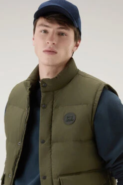 Woolrich Gilet Aleutian Trapuntato In Nylon Taslan - Uomo - Verde -Offerta Economica Vestiario CFWOOU0854MRUT3077 614 3