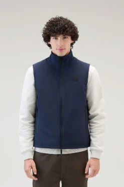 Woolrich Gilet Imbottito In Tech Softshell - Uomo - Blu