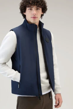 Woolrich Gilet Imbottito In Tech Softshell - Uomo - Blu -Offerta Economica Vestiario CFWOOU0857MRUT3496 3989 3