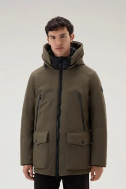 Woolrich Parka In Tech Softshell - Uomo - Verde
