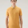 Woolrich Polo Mackinack Tinta In Capo In Piqué Di Cotone Elasticizzato - Uomo - Giallo