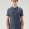 Woolrich Polo Mackinack Tinta In Capo In Piqué Di Cotone Elasticizzato - Uomo - Blu -Offerta Economica Vestiario CFWOPO0035MRUT1483 3989