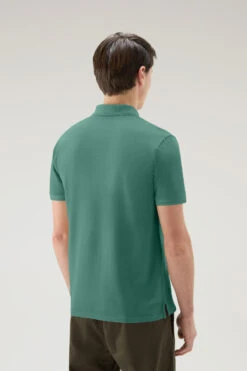 Woolrich Polo Mackinack Tinta In Capo In Piqué Di Cotone Elasticizzato - Uomo - Verde -Offerta Economica Vestiario CFWOPO0035MRUT1483 631 2