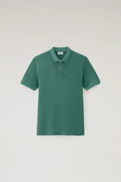 Woolrich Polo Mackinack Tinta In Capo In Piqué Di Cotone Elasticizzato - Uomo - Verde -Offerta Economica Vestiario CFWOPO0035MRUT1483 631 4