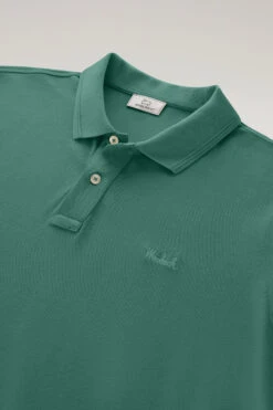 Woolrich Polo Mackinack Tinta In Capo In Piqué Di Cotone Elasticizzato - Uomo - Verde -Offerta Economica Vestiario CFWOPO0035MRUT1483 631 5