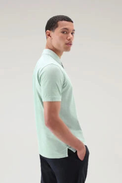 Woolrich Polo Mackinack Tinta In Capo In Piqué Di Cotone Elasticizzato - Uomo - Verde -Offerta Economica Vestiario CFWOPO0035MRUT1483 6585 2