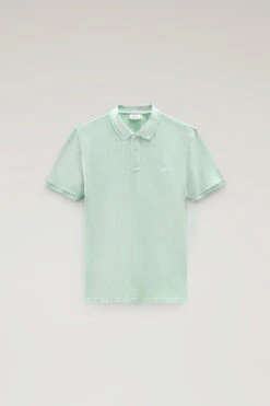 Woolrich Polo Mackinack Tinta In Capo In Piqué Di Cotone Elasticizzato - Uomo - Verde -Offerta Economica Vestiario CFWOPO0035MRUT1483 6585 4