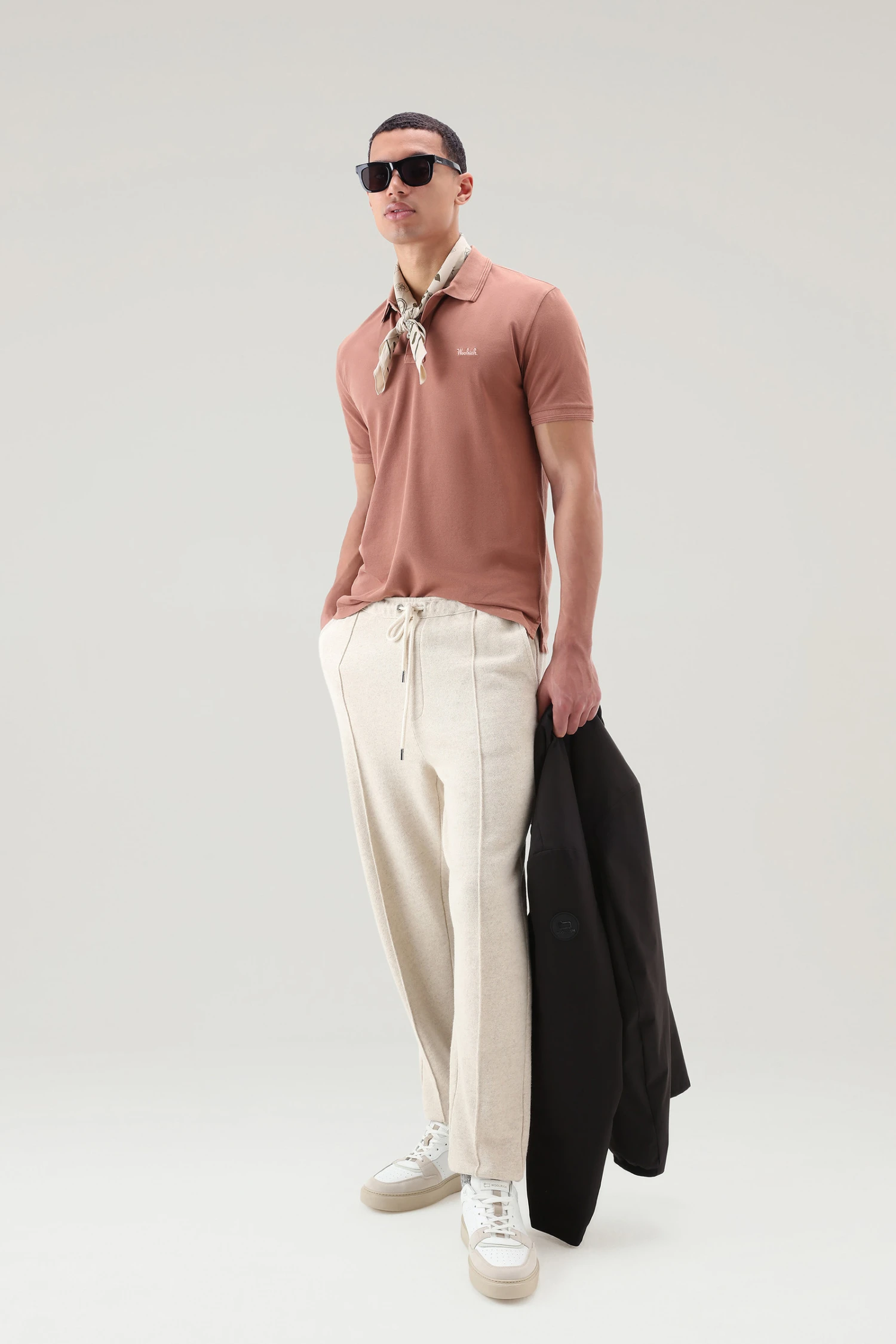 Woolrich Polo Mackinack Tinta In Capo In Piqué Di Cotone Elasticizzato - Uomo - Marrone 4 Woolrich Polo Mackinack Tinta In Capo In Piqué Di Cotone Elasticizzato - Uomo - Marrone - immagine 2