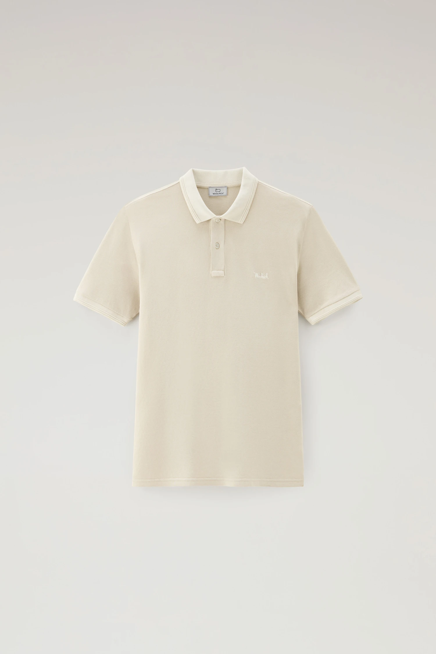 Woolrich Polo Mackinack Tinta In Capo In Piqué Di Cotone Elasticizzato - Uomo - Bianco 7 Woolrich Polo Mackinack Tinta In Capo In Piqué Di Cotone Elasticizzato - Uomo - Bianco - immagine 5