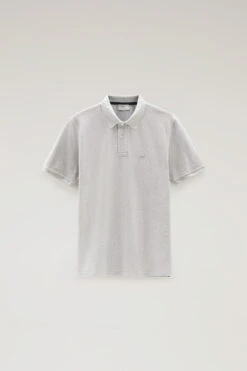 Woolrich Polo In Piqué Di Puro Cotone - Uomo - Grigio -Offerta Economica Vestiario CFWOPO0048MRUT2931 103 4