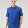 Woolrich Polo In Piqué Di Puro Cotone - Uomo - Blu -Offerta Economica Vestiario CFWOPO0048MRUT2931 31069