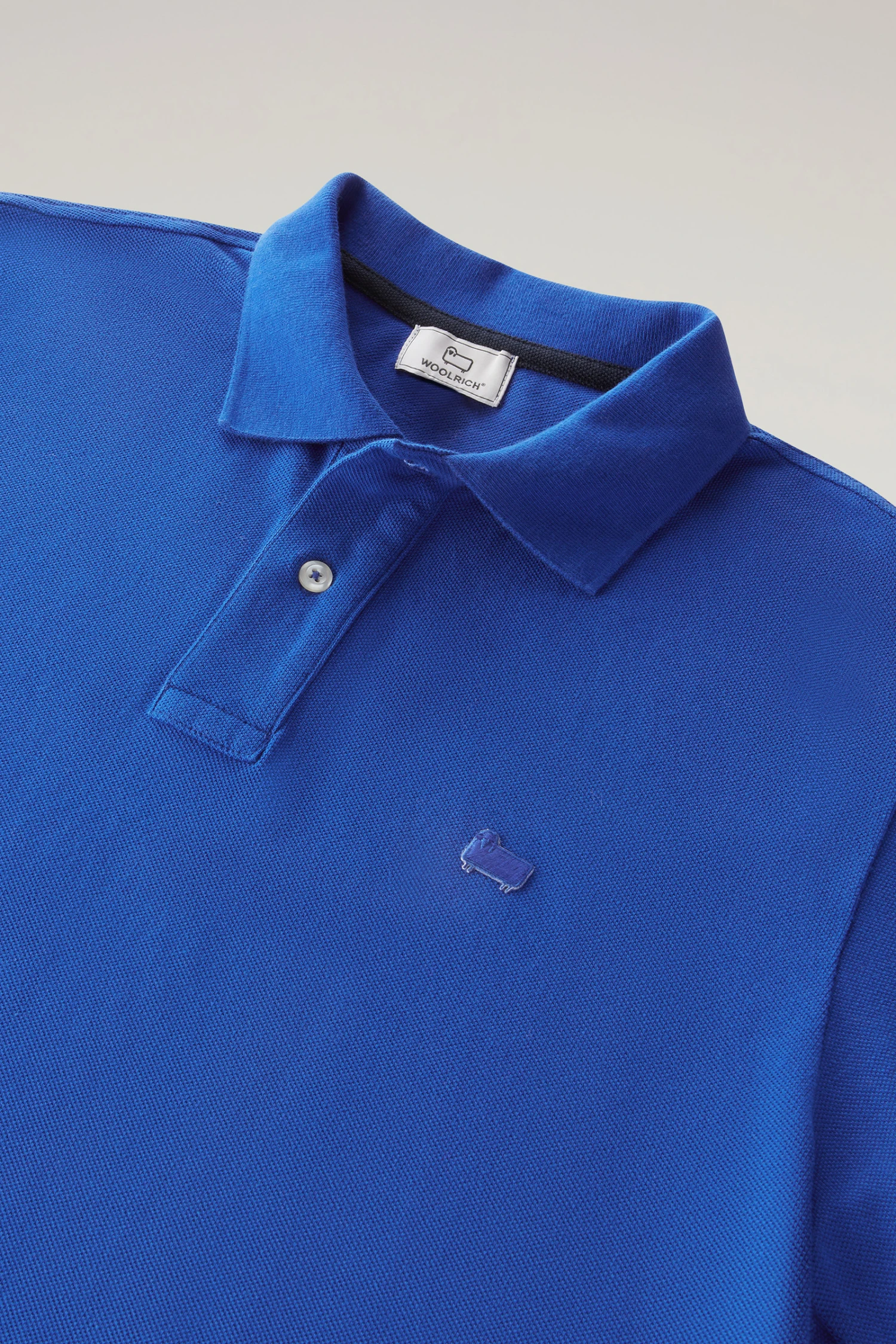 Woolrich Polo In Piqué Di Puro Cotone - Uomo - Blu 8 Woolrich Polo In Piqué Di Puro Cotone - Uomo - Blu - immagine 6