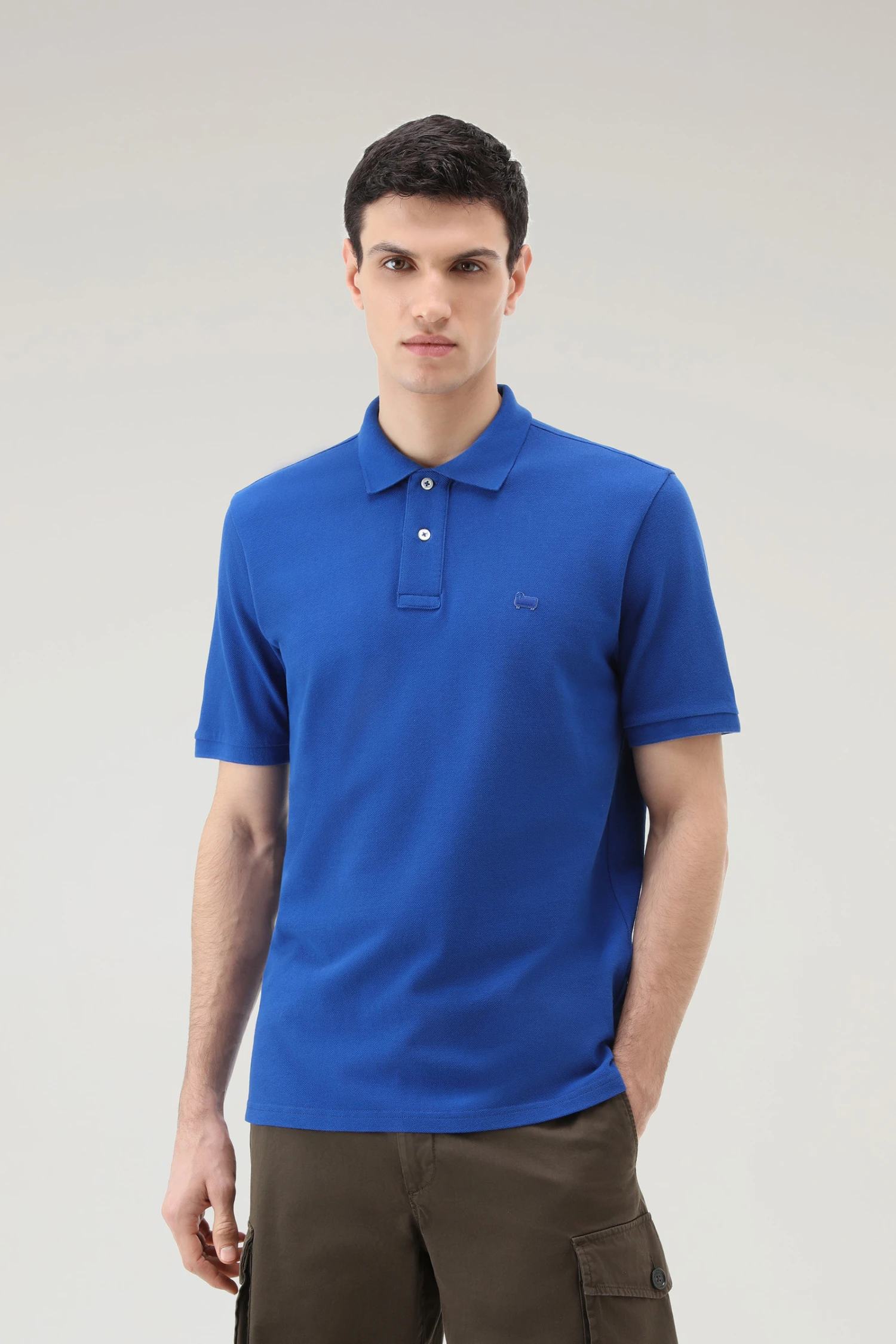 Woolrich Polo In Piqué Di Puro Cotone - Uomo - Blu 3 Woolrich Polo In Piqué Di Puro Cotone - Uomo - Blu
