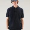 Woolrich Polo In Piqué Di Puro Cotone - Uomo - Blu -Offerta Economica Vestiario CFWOPO0048MRUT2931 3989