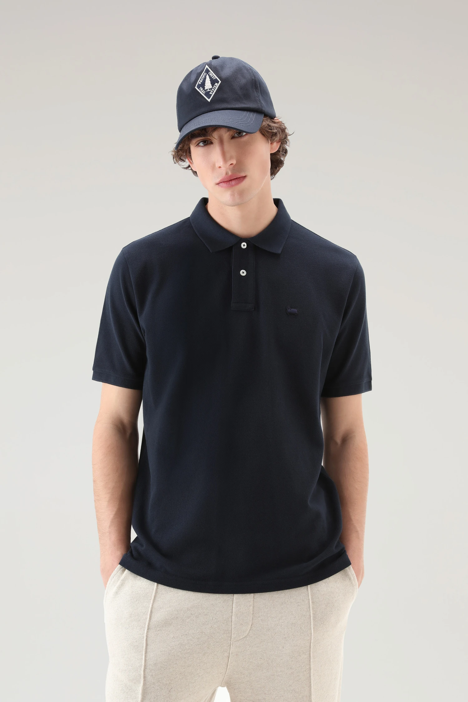 Woolrich Polo In Piqué Di Puro Cotone - Uomo - Blu 3 Woolrich Polo In Piqué Di Puro Cotone - Uomo - Blu