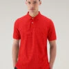 Woolrich Polo In Piqué Di Puro Cotone - Uomo - Rosso -Offerta Economica Vestiario CFWOPO0048MRUT2931 5405