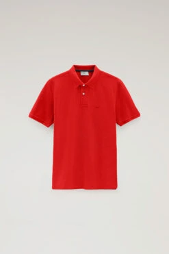 Woolrich Polo In Piqué Di Puro Cotone - Uomo - Rosso -Offerta Economica Vestiario CFWOPO0048MRUT2931 5405 4