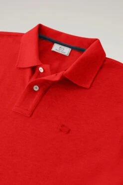 Woolrich Polo In Piqué Di Puro Cotone - Uomo - Rosso -Offerta Economica Vestiario CFWOPO0048MRUT2931 5405 5