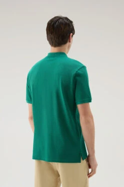 Woolrich Polo In Piqué Di Puro Cotone - Uomo - Verde -Offerta Economica Vestiario CFWOPO0048MRUT2931 631 2